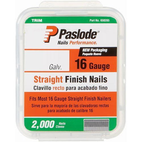 2,000 Per Paslode 650285 2-Inch by 16 Gauge Galvanized Straight Finish Nail